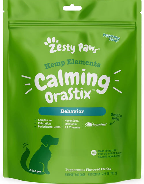 Load image into Gallery viewer, Calming Orastix for Dogs - Dental Sticks for Stress and Anxiety Relief with Hemp Melatonin Chamomile Dog Tartar Teeth Cleaning Calm Composure for Fireworks and Thunderstorms
