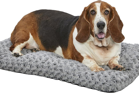 Deluxe Dog Beds Super Plush Dog & Cat Beds Ideal for Dog Crates Machine Wash & Dryer Friendly, 1-Year Warranty